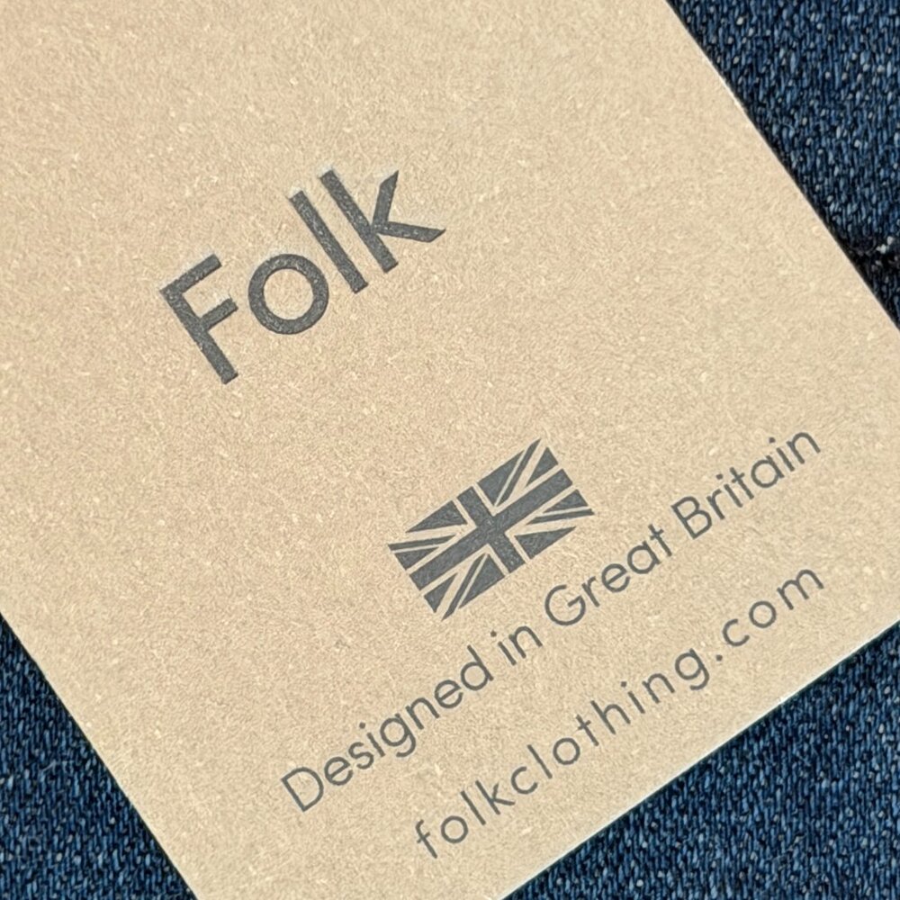 Folk Nelson Denim Chore Jacket in Indigo Blue Men's Size Large - New With Tags - Picture 12 of 16